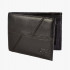 Black leather unisex wallet XL