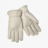 White Leather Male Gloves L