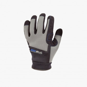 Gray Synth Leather Male Gloves S