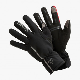 Black Polyester Male Gloves XS