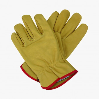 Yellow Leather Male Gloves XL