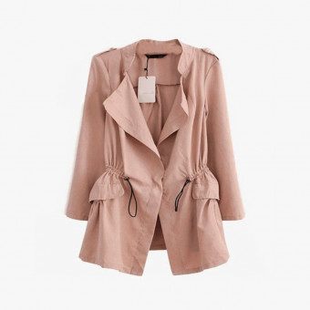 Pink cotton female coat L
