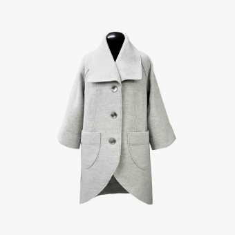White cotton female coat M