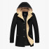 Black cotton male coat S