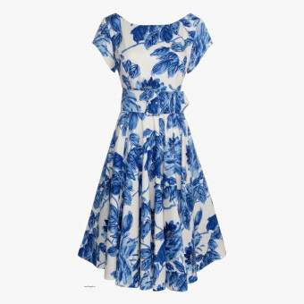 Blue cotton dress XL