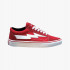 Red synth leather sneakers 7.5