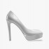 White polyester heels 9
