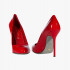 Red polyester heels 9.5