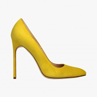 Yellow polyester heels 9.5