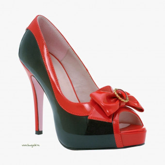 Black polyester heels 8