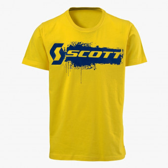 Yellow polyester male t-shirt S