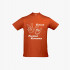 Orange polyester male t-shirt XL